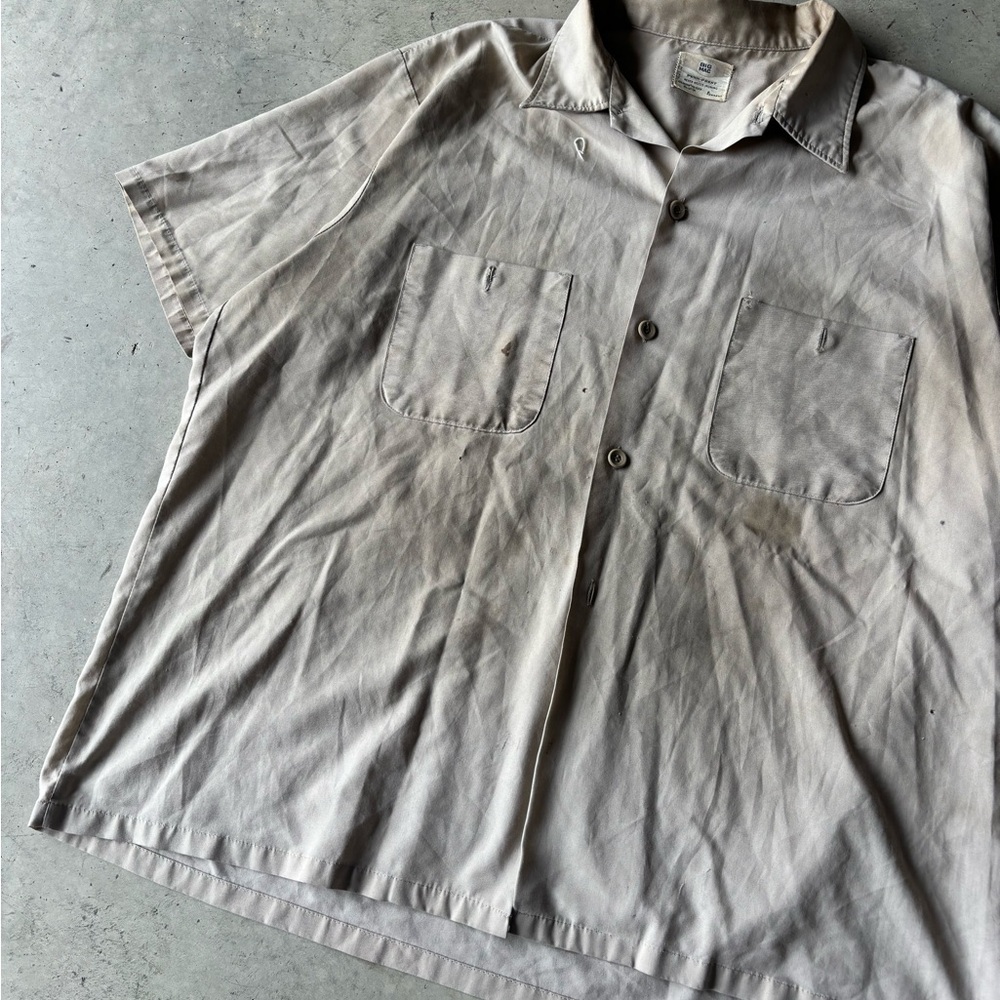 Vintage 90s Workwear Button Up Shirt | Size M - Picture 2 of 4